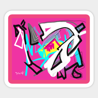 Pink abstract Sticker